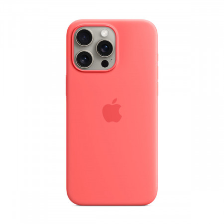 Чехол APPLE Silicone Case с поддержкой MagSafe для iPhone 15 Pro Гуава