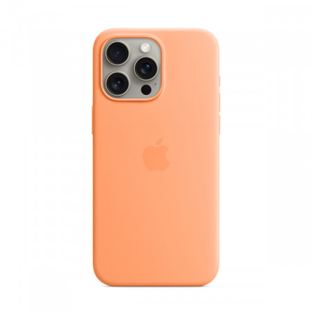Чехол APPLE Silicone Case с поддержкой MagSafe для iPhone 15 Pro Оранжевый Сорбет