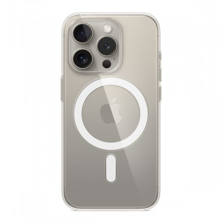Чехол APPLE Clear Case с поддержкой MagSafe для iPhone 15 Pro Max Прозрачный