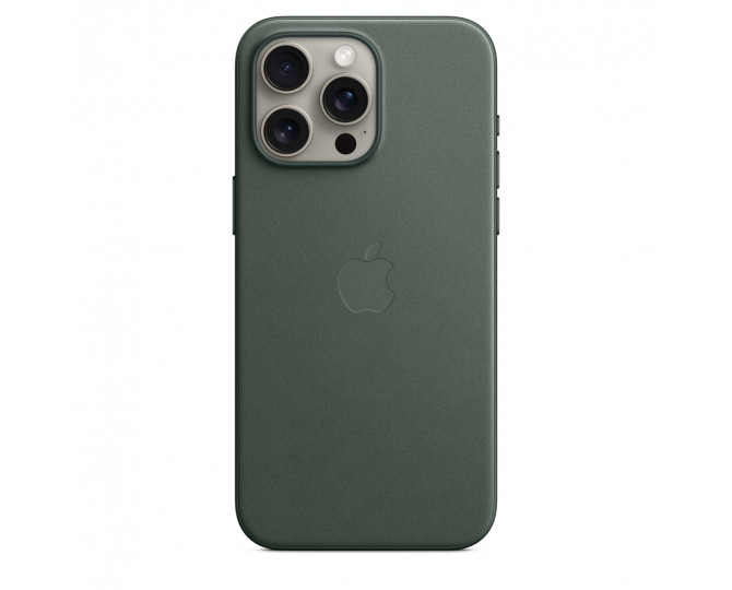 Чехол APPLE FineWoven Case с поддержкой MagSafe для iPhone 15 Pro Max Вечнозеленый