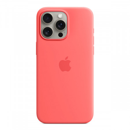 Чехол APPLE Silicone Case с поддержкой MagSafe для iPhone 15 Pro Max Гуава