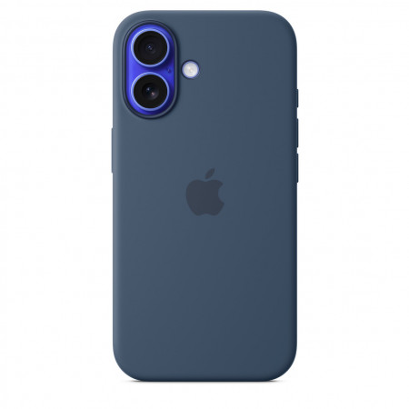 Чехол APPLE Silicone Case с поддержкой MagSafe для iPhone 16 Джинсовый