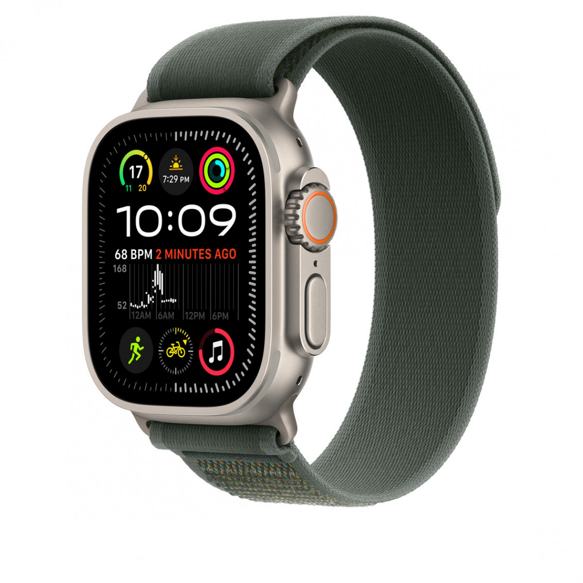 Спортивный ремешок Trail Loop для Apple Watch Ultra, размер S/M, Зеленый