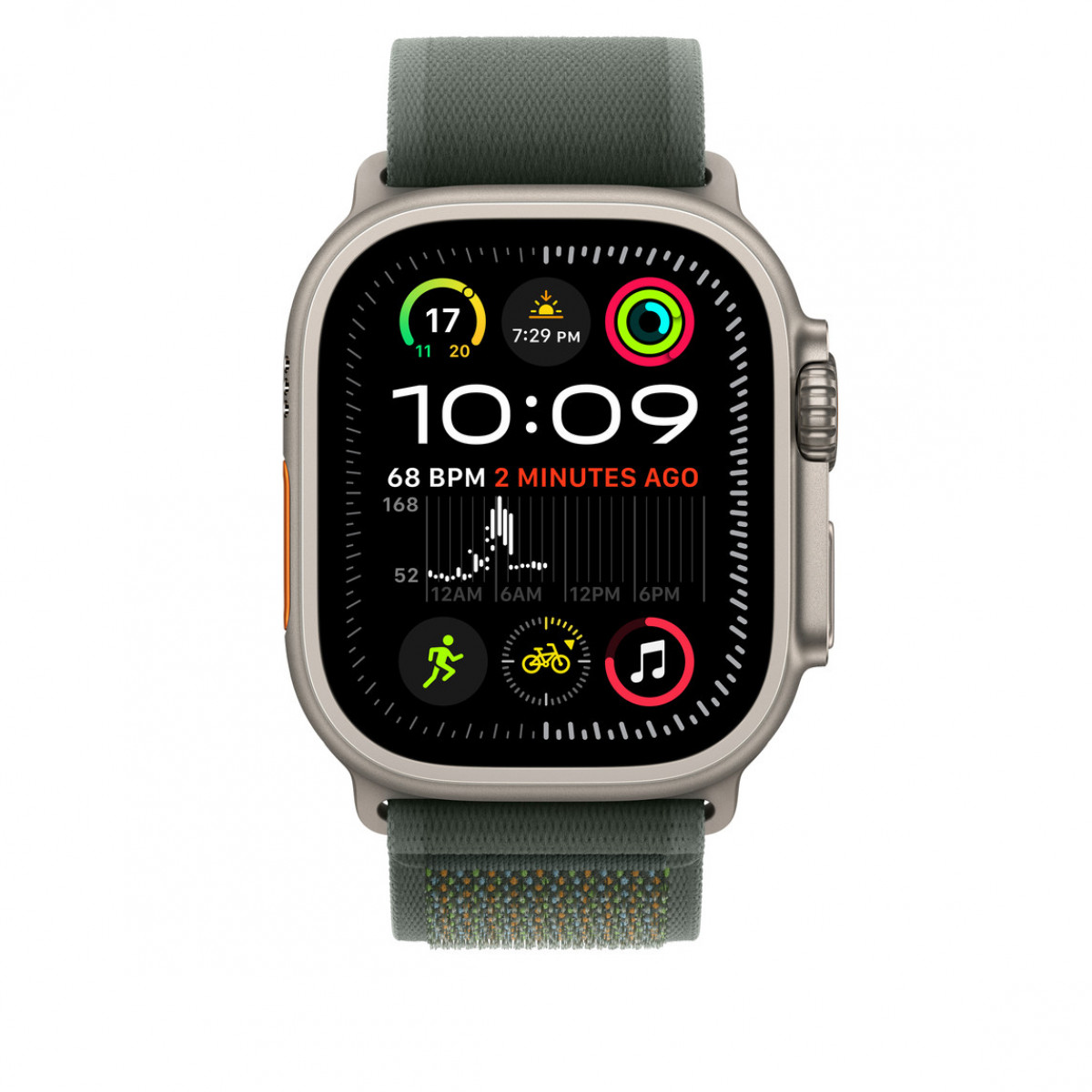 Спортивный ремешок Trail Loop для Apple Watch Ultra, размер S/M, Зеленый