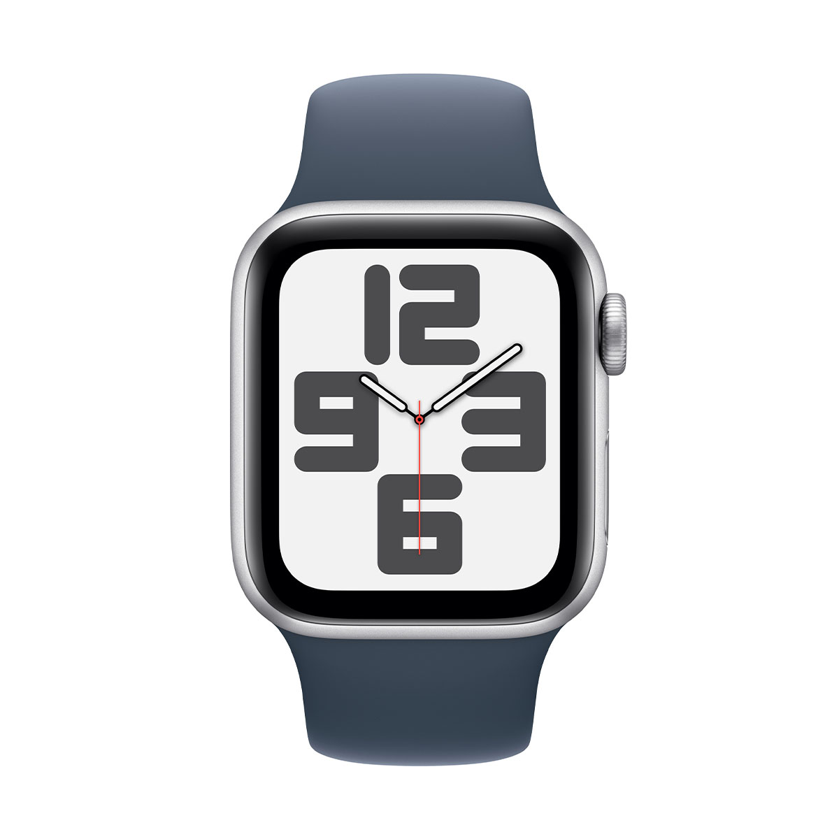 Apple Watch SЕ 2-пок. GPS, 40мм, Серебристый, Спортивный ремешок цвета "синий шторм" M/L