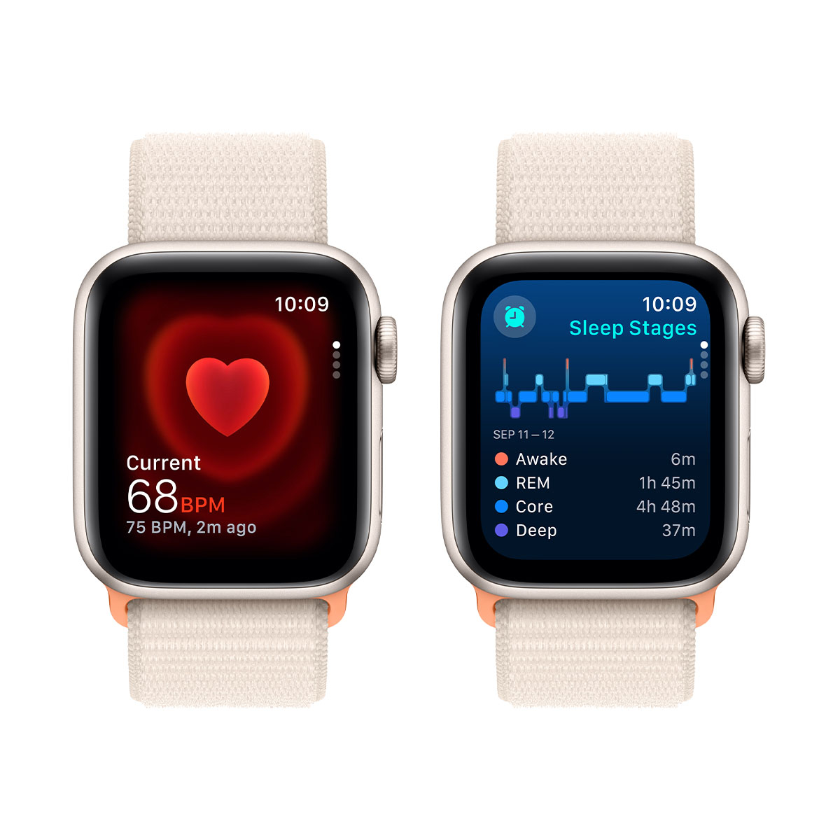Apple Watch SЕ 2-пок. GPS, 40мм, Сияющая звезда, Спортивный браслет цвета «сияющая звезда» M/L