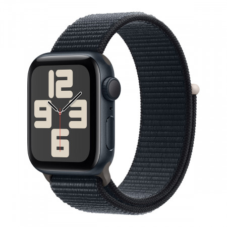 Apple Watch SЕ 2-пок. GPS, 44мм, Темная ночь, Спортивный браслет цвета "темная ночь" 
