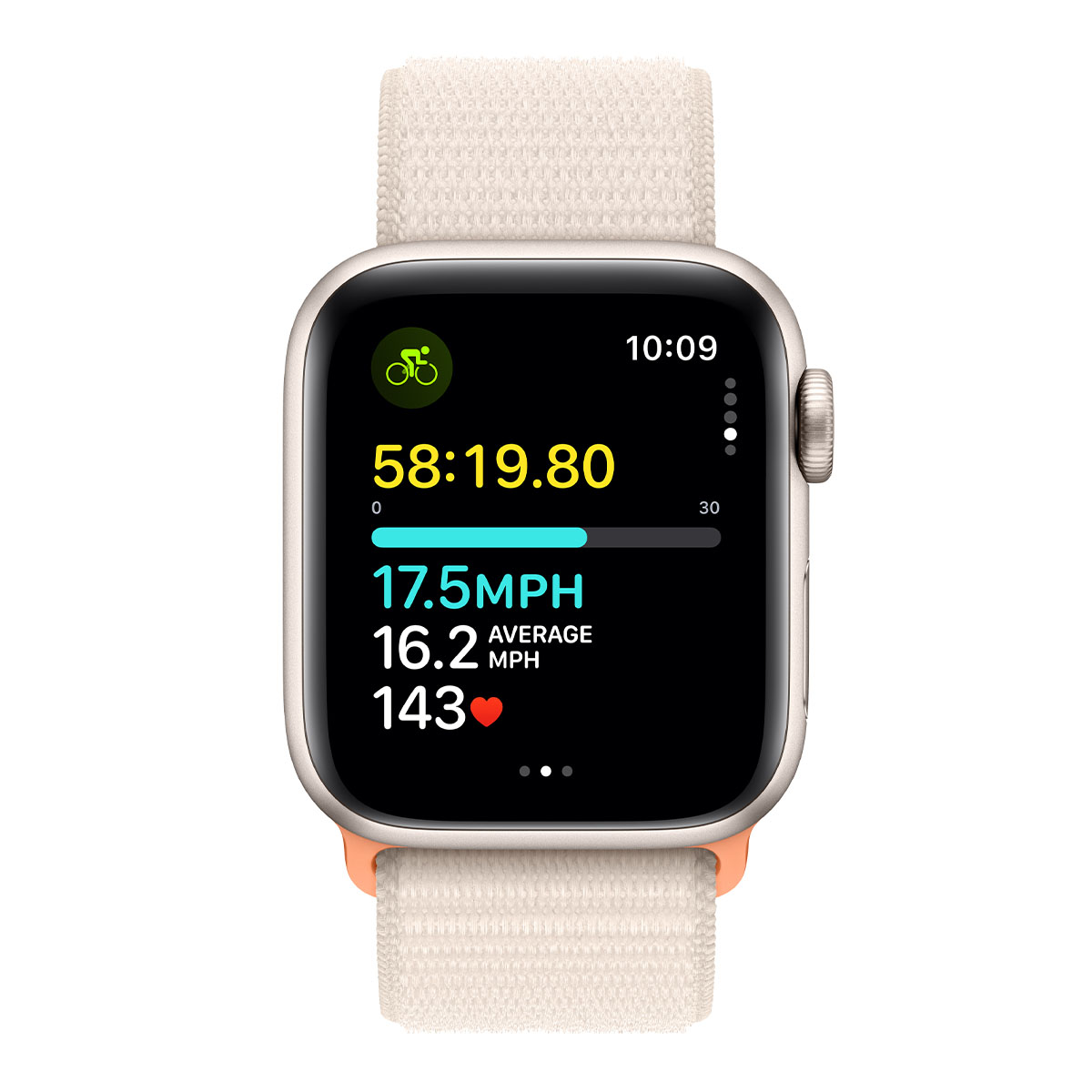 Apple Watch SЕ 2-пок. GPS, 44мм, Сияющая звезда, Спортивный браслет цвета «сияющая звезда» 