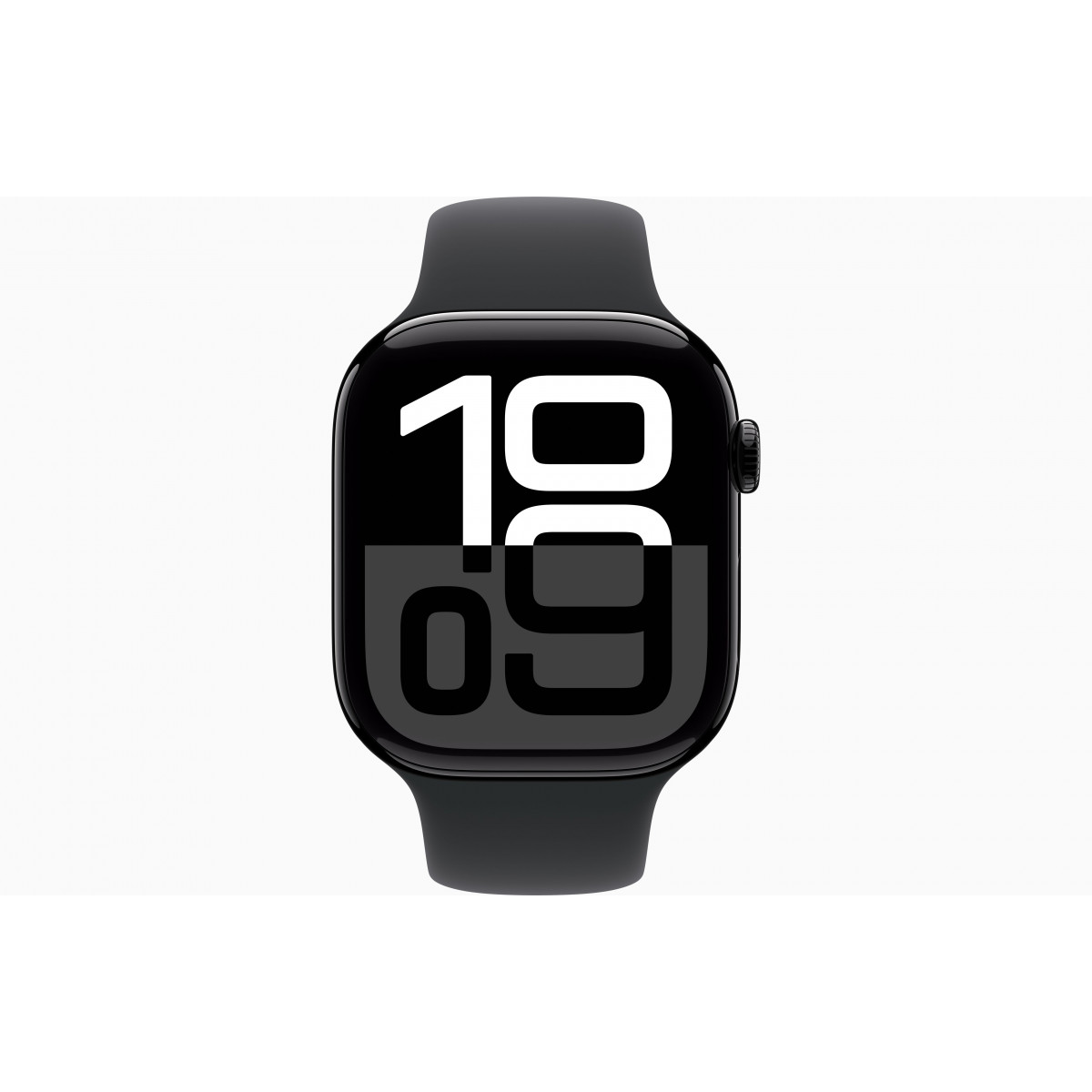 Apple Watch Series 10 GPS, 42 мм, "Оникс", спортивный ремешок черного цвета M/L