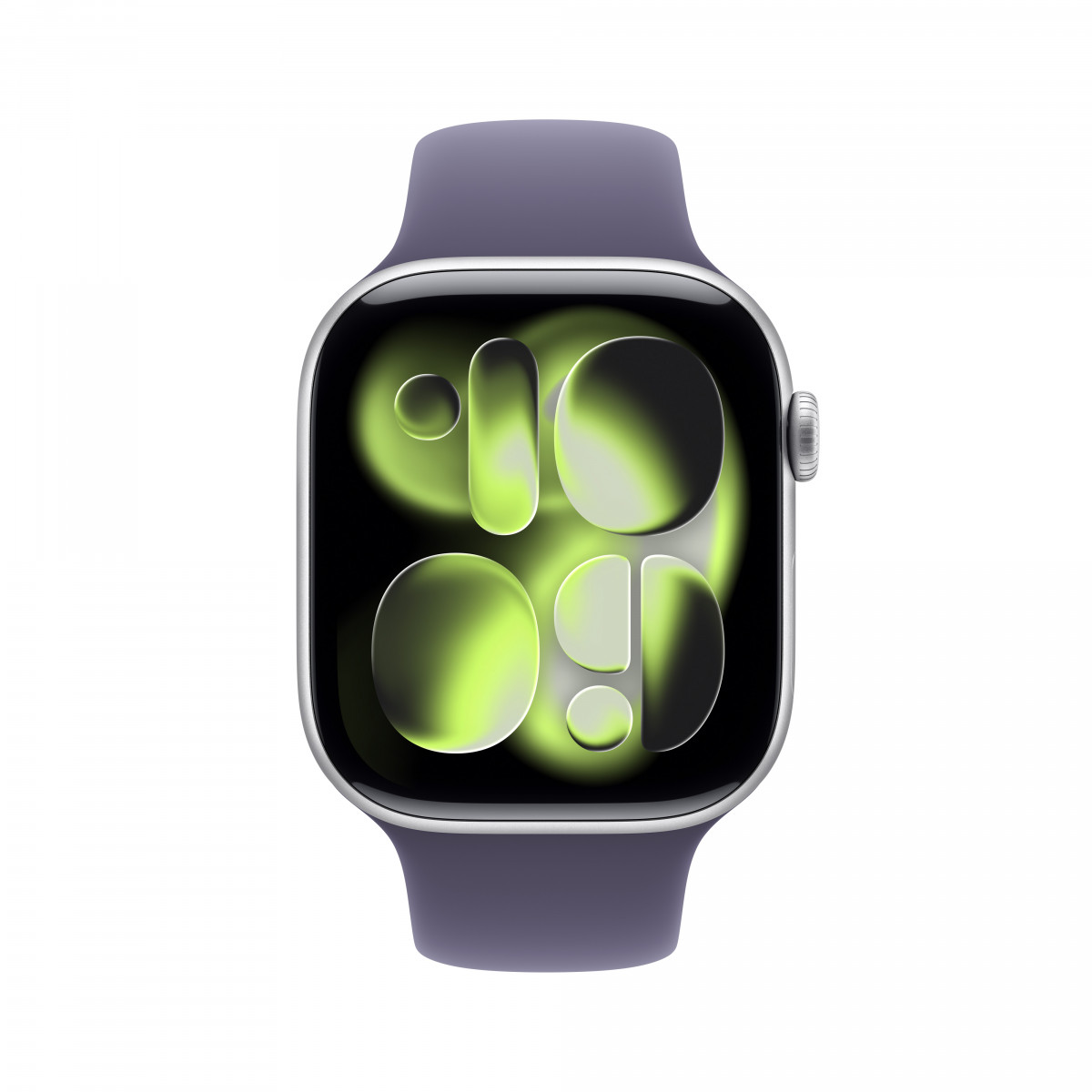 Apple Watch Series 11 GPS, 46 мм, серебристый, спортивный ремешок цвета "фиолетовый туман" S/M