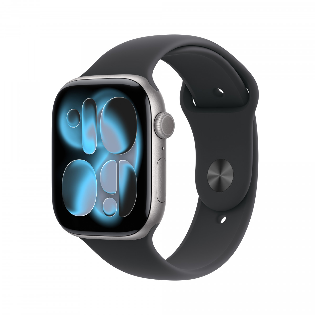 Apple Watch Series 11 GPS, 42 мм, "серый космос", спортивный ремешок черного цвета M/L