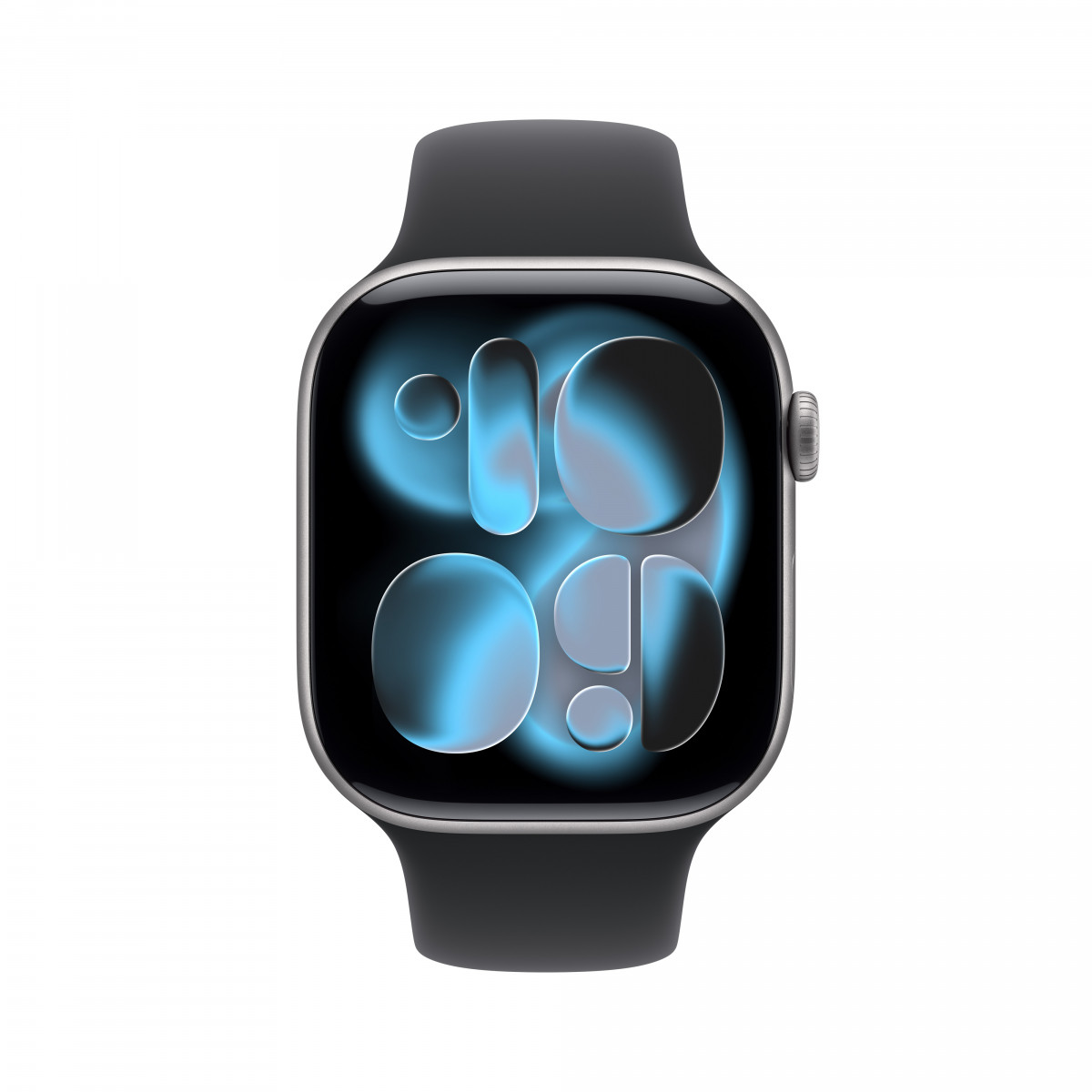 Apple Watch Series 11 GPS, 42 мм, "серый космос", спортивный ремешок черного цвета M/L