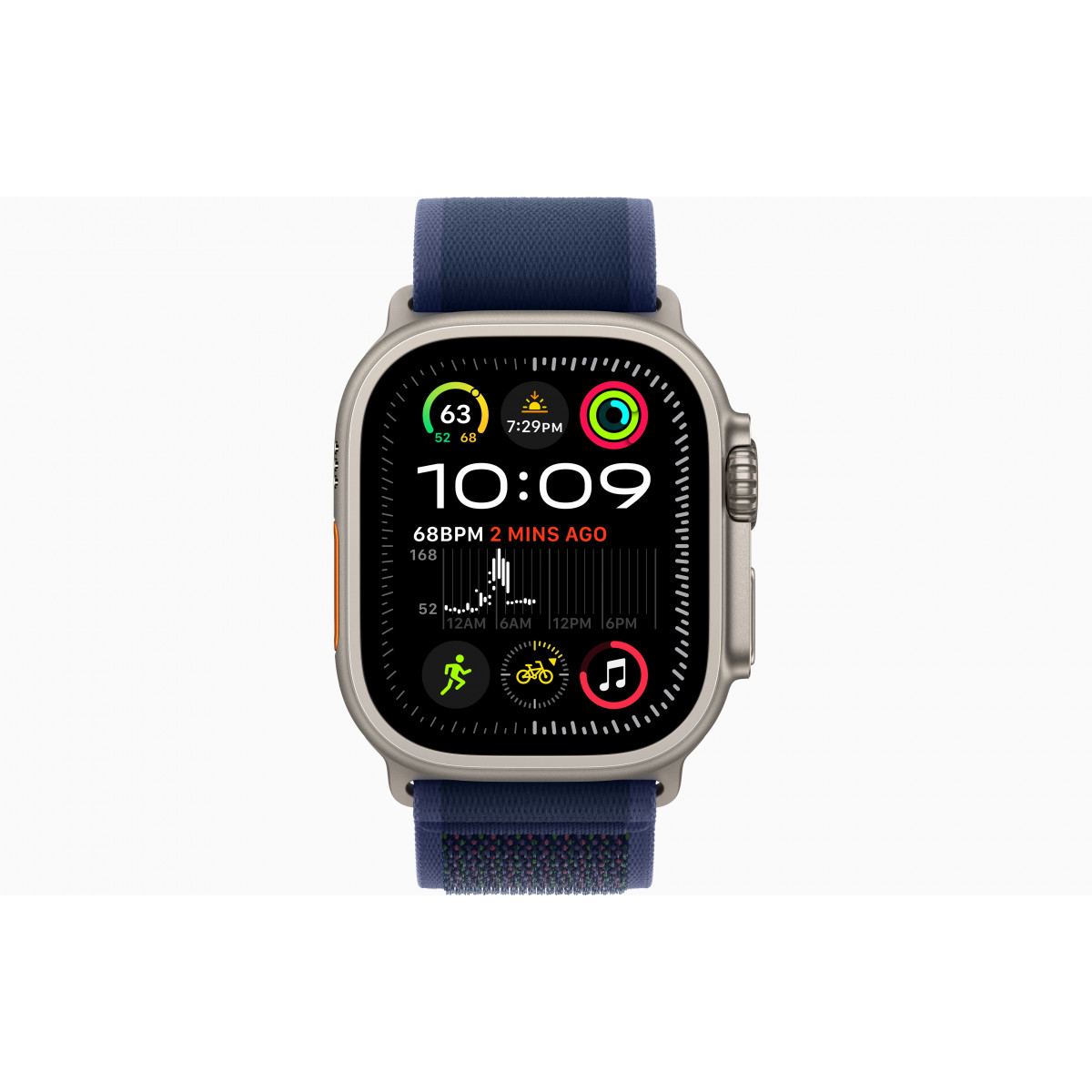 Apple Watch Ultra 2 - поколения, титановый циферблат с темно-синим Trail Loop M/L