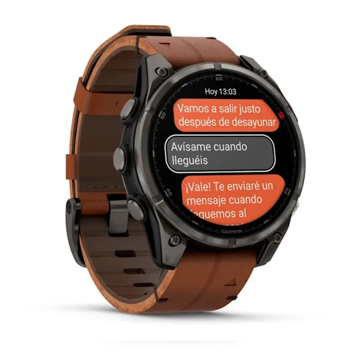 FENIX 8 Pro - 47 ММ, AMOLED Sapphire, титановый корпус, кожаный ремешок