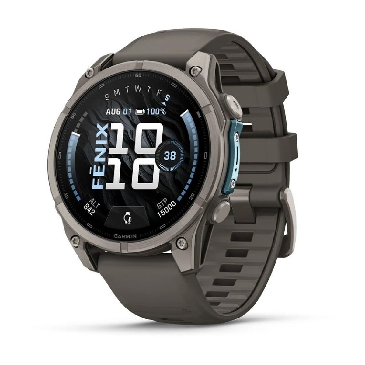 FENIX 9 - 47 ММ, AMOLED, титан с галечно-серым силиконовым ремешком