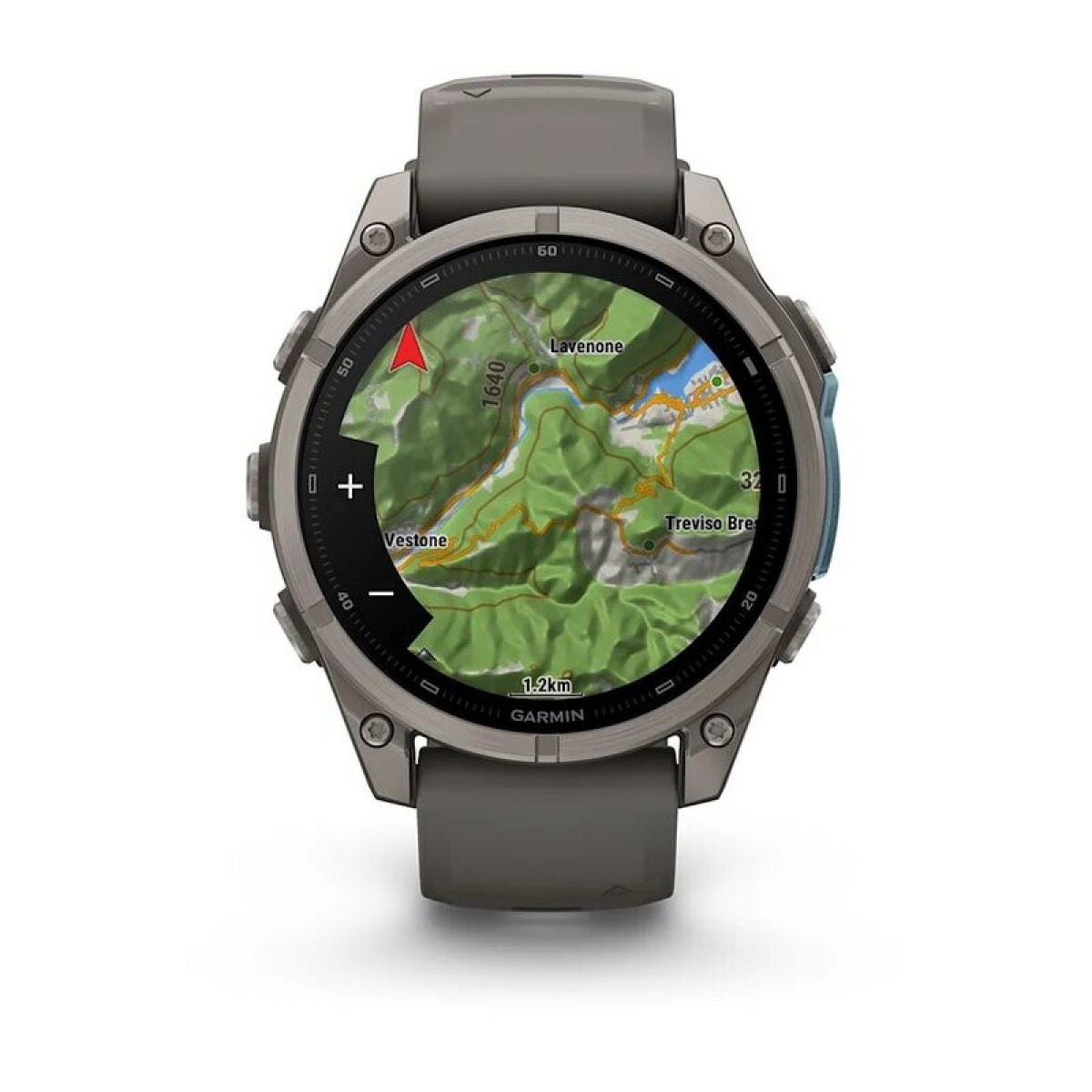 FENIX 9 - 47 ММ, AMOLED, титан с галечно-серым силиконовым ремешком
