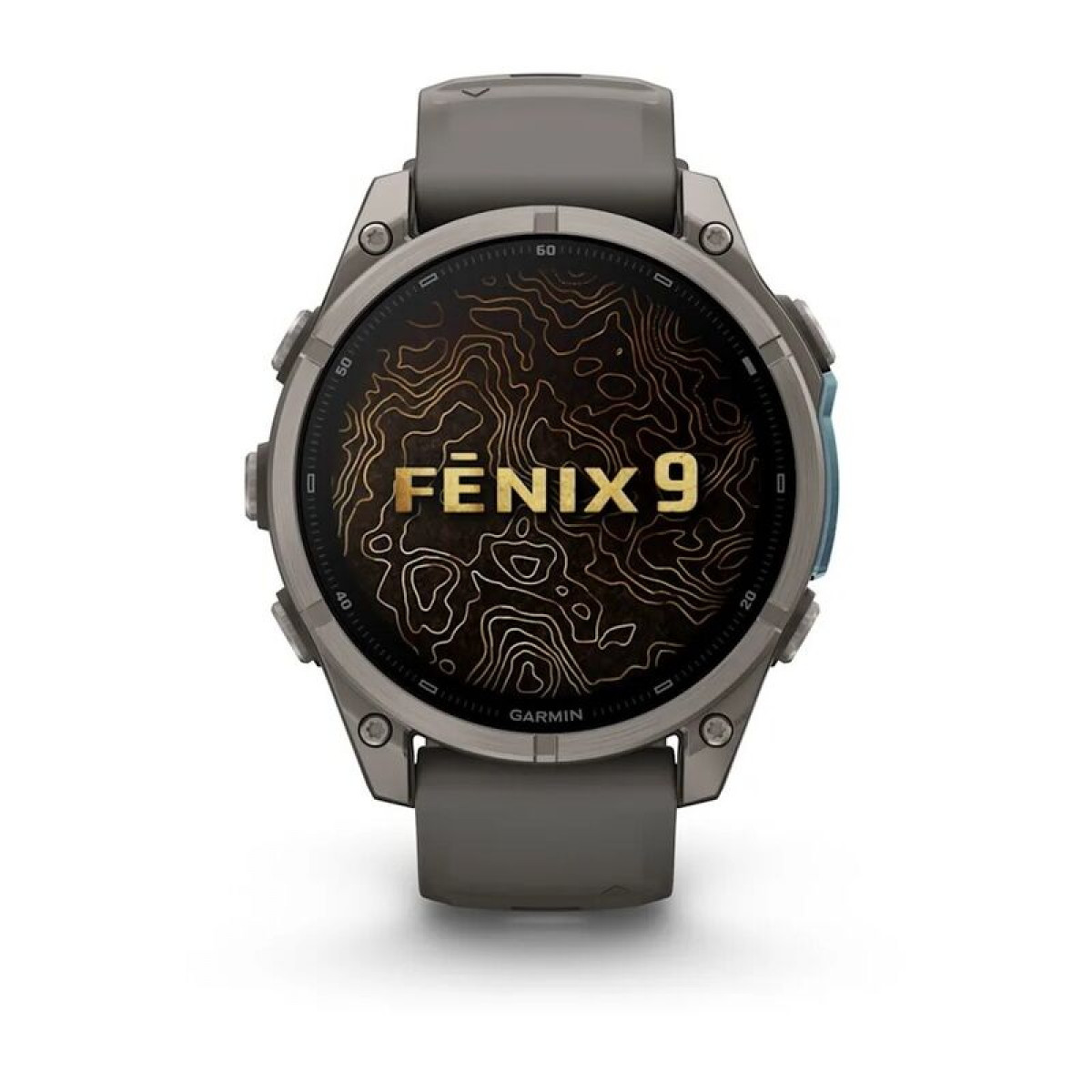FENIX 9 - 47 ММ, AMOLED, титан с галечно-серым силиконовым ремешком
