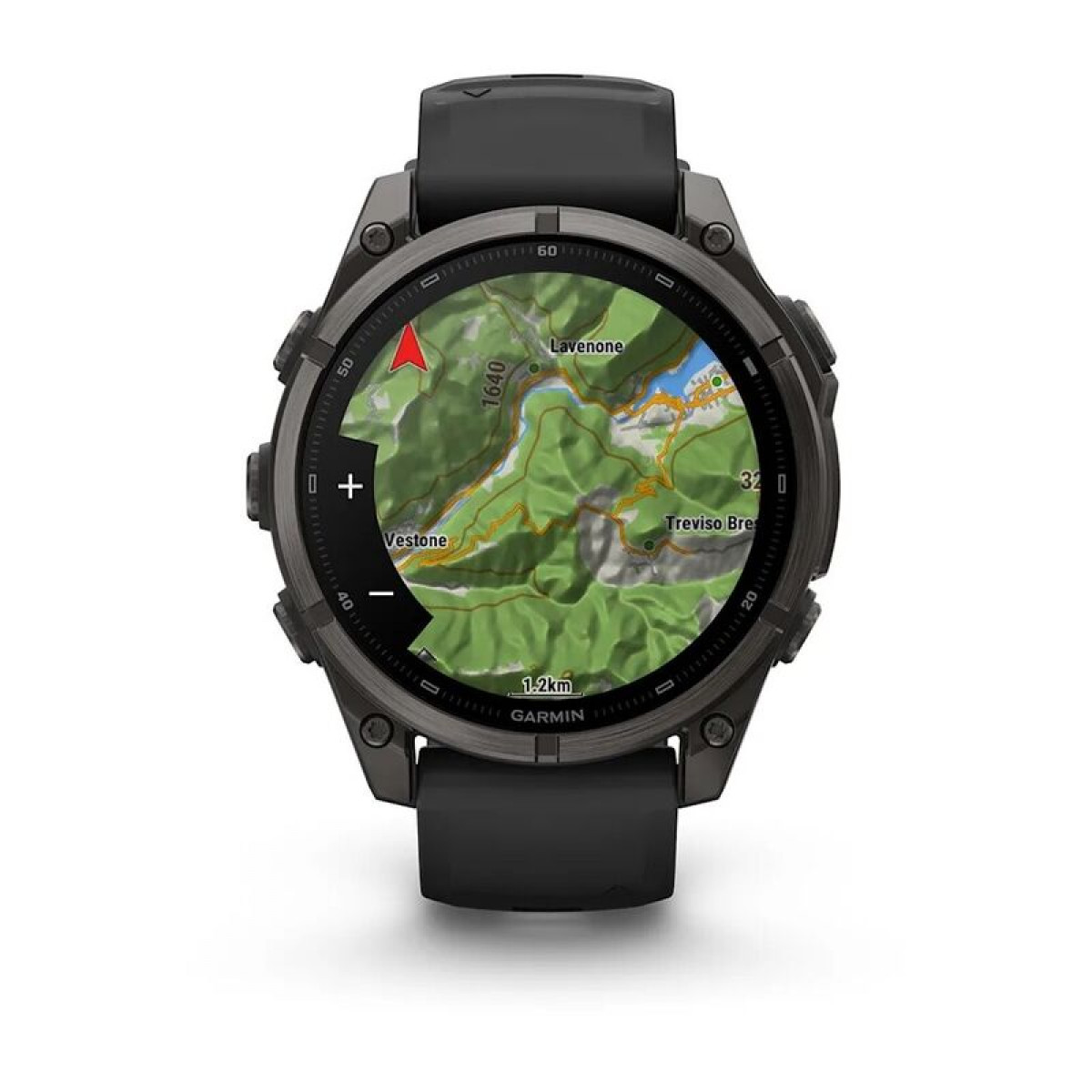 FENIX 9 - 47 ММ, AMOLED, титан с DLC-покрытием, с чёрным силиконовым ремешком