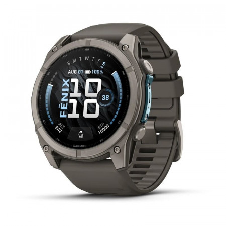 FENIX 9 - 51 ММ, AMOLED, титан с галечно-серым силиконовым ремешком
