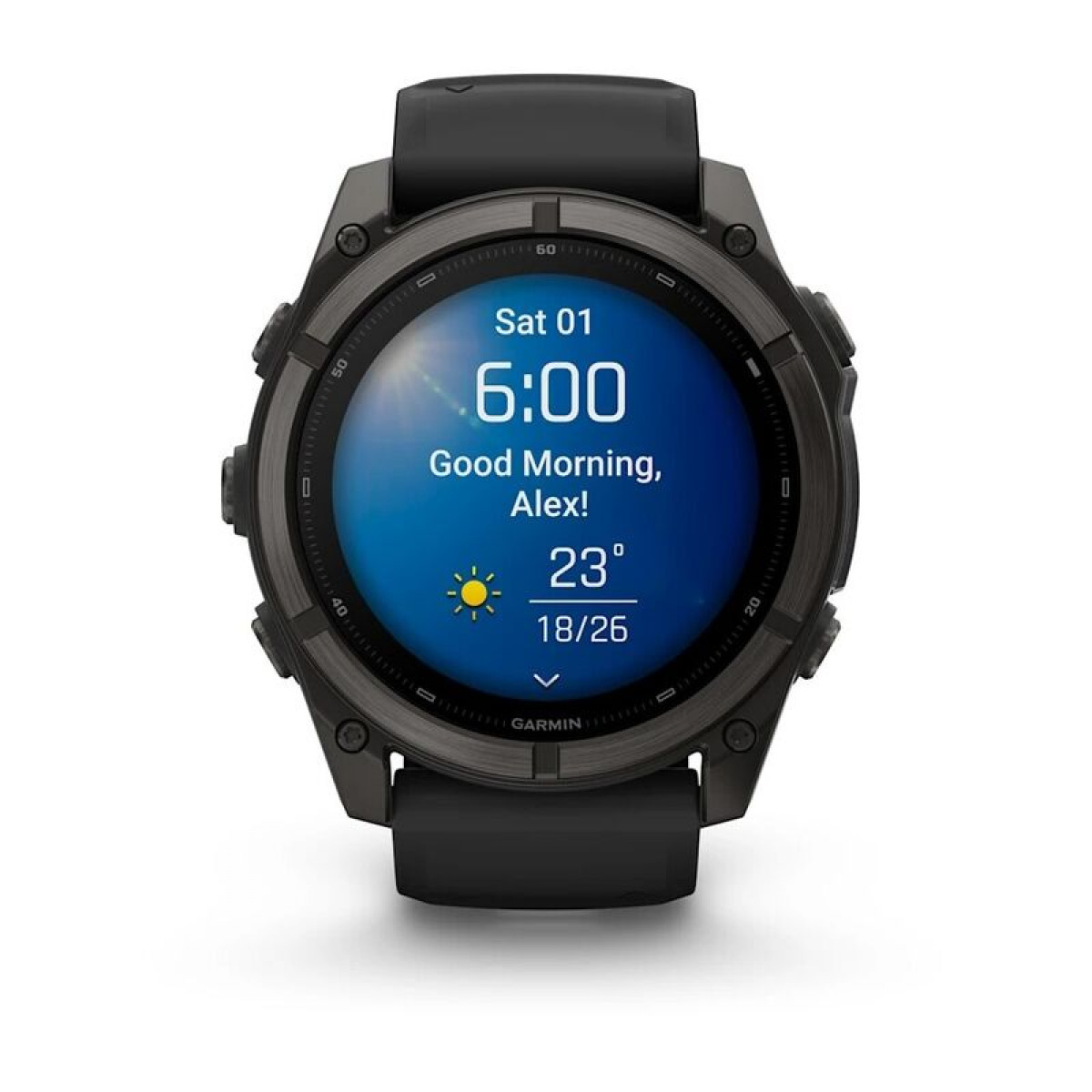 FENIX 9 - 51 ММ, AMOLED, титан с DLC-покрытием, с чёрным силиконовым ремешком