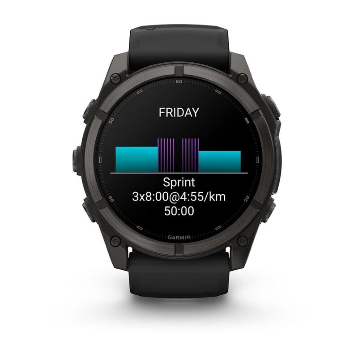 FENIX 9 - 51 ММ, AMOLED, титан с DLC-покрытием, с чёрным силиконовым ремешком