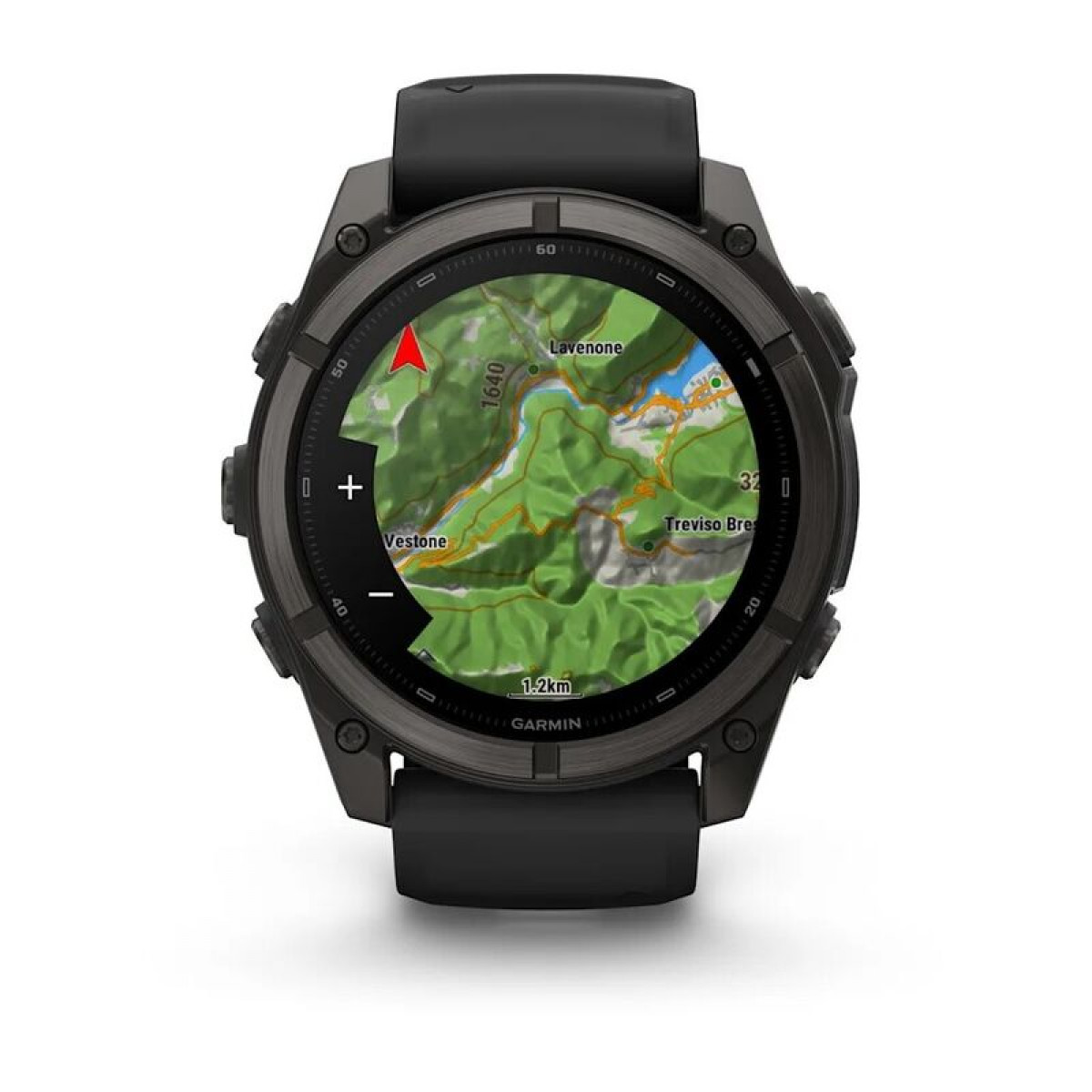 FENIX 9 - 51 ММ, AMOLED, титан с DLC-покрытием, с чёрным силиконовым ремешком