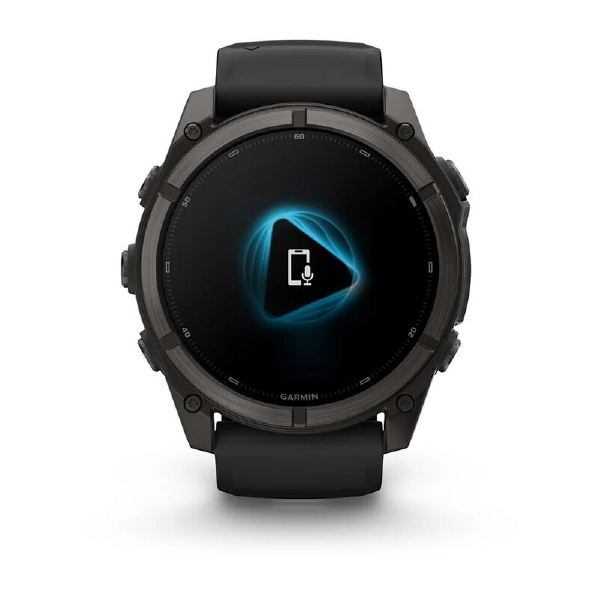 FENIX 9 - 51 ММ, AMOLED, титан с DLC-покрытием, с чёрным силиконовым ремешком