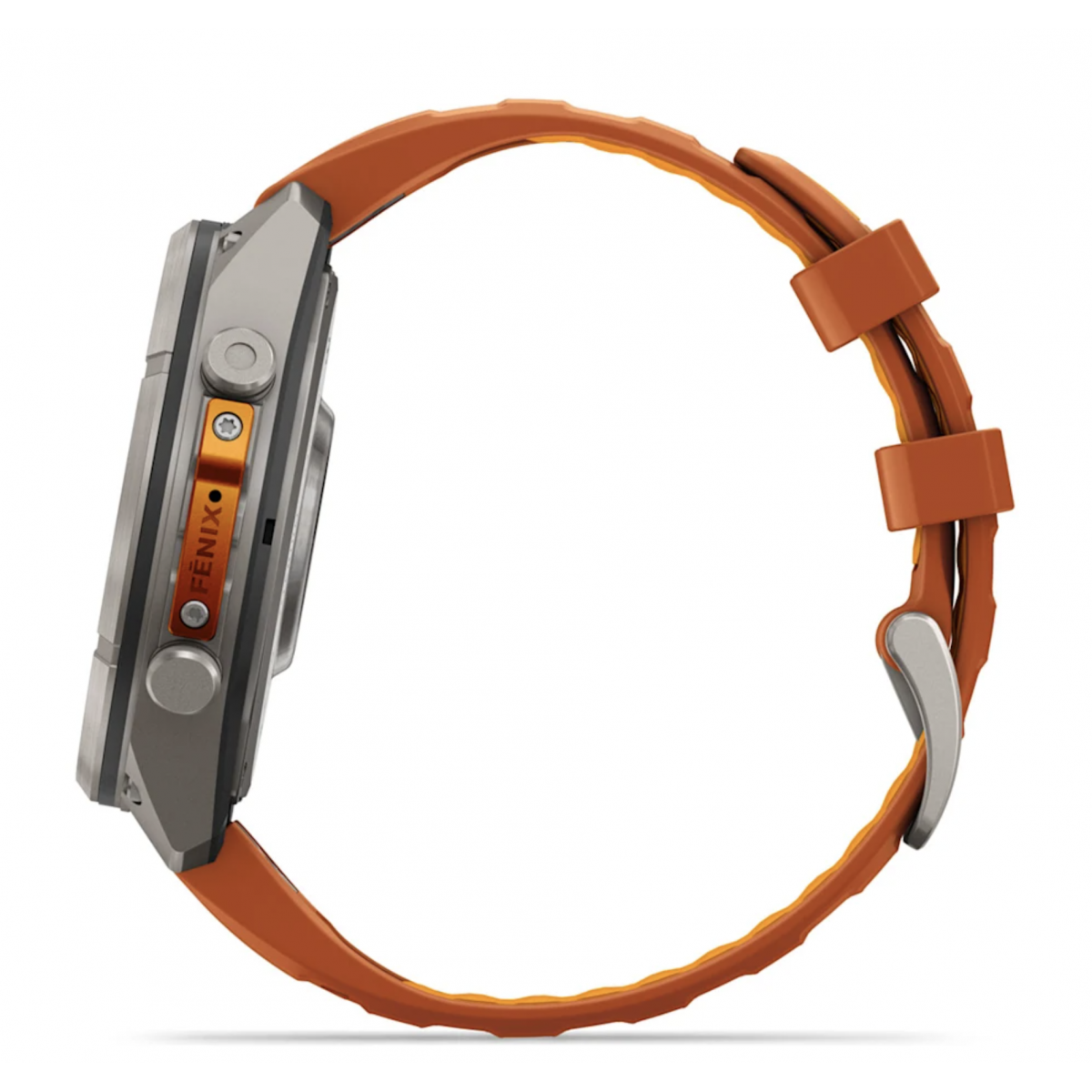 FENIX 9 Pro - 51 ММ, AMOLED, с поддержкой inReach, титан с оранжевым силиконовым ремешком
