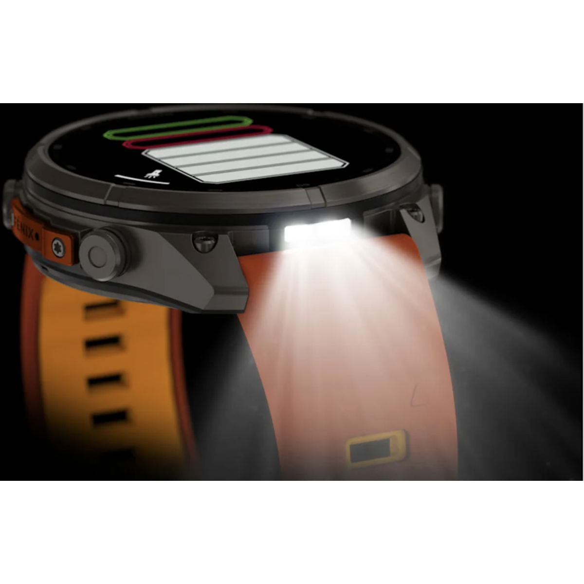 FENIX 9 Pro - 51 ММ, AMOLED, с поддержкой inReach, титан с оранжевым силиконовым ремешком