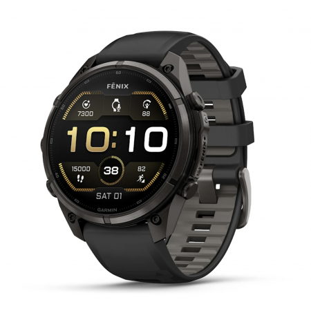 FENIX 9 Pro - 47 ММ, AMOLED, с поддержкой inReach, титан с DLC-покрытием, с силиконовым ремешком