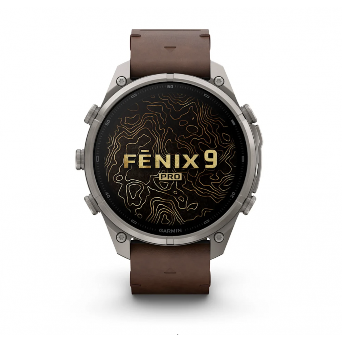 FENIX 9 Pro - 47 ММ, AMOLED, с поддержкой inReach, титан с кожаным ремешком