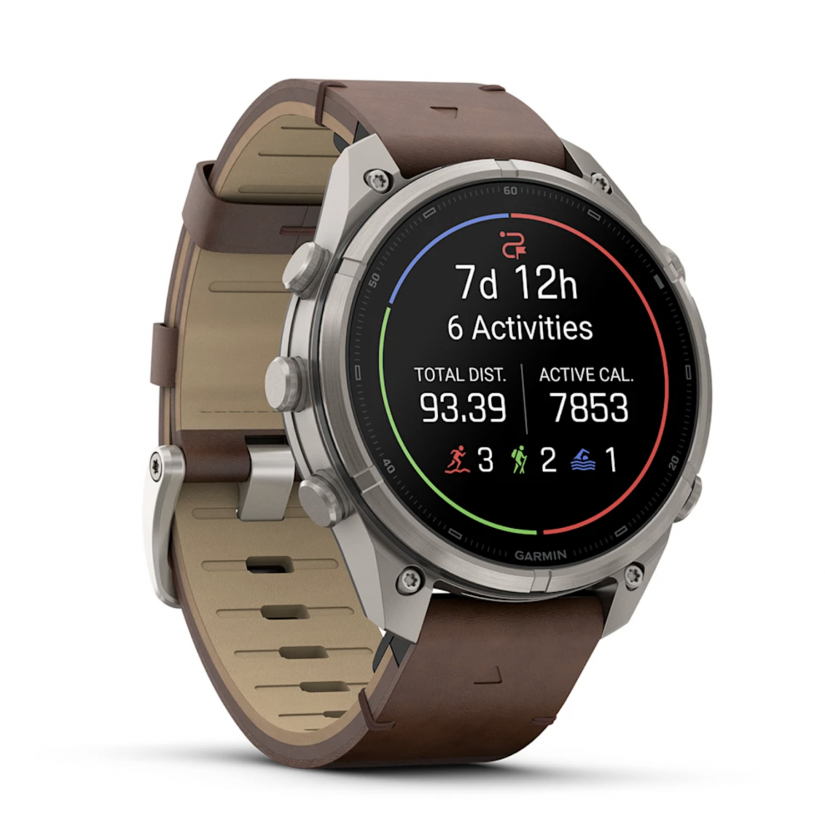 FENIX 9 Pro - 47 ММ, AMOLED, с поддержкой inReach, титан с кожаным ремешком