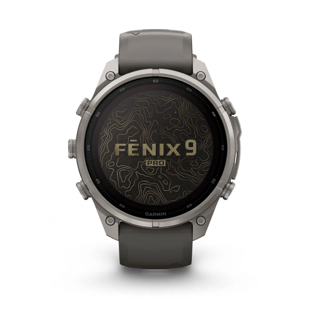 FENIX 9 Pro - 47 ММ, SOLAR, с поддержкой inReach, титан с серым силиконовым ремешком
