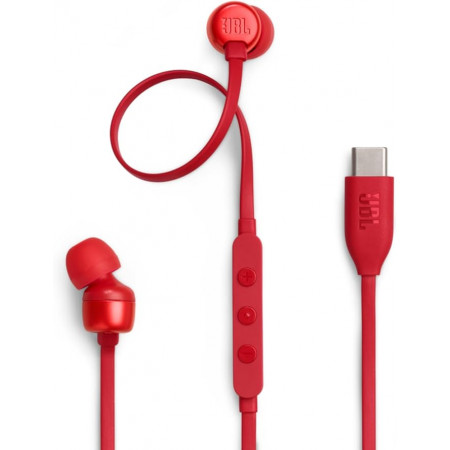 Наушники внутриканальные JBL T310 Красные