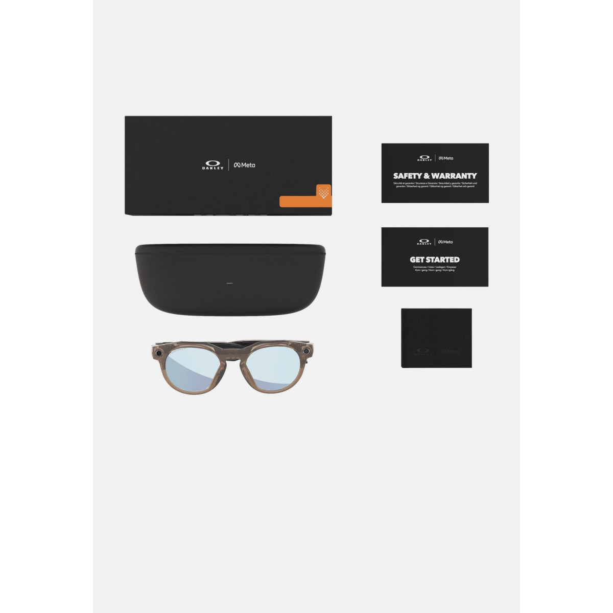 Oakley Meta HSTN синие призматические, полароидные линзы с коричнево-дымчатой оправой