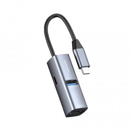 Универсальный переходник Powerology Mini USB-C Hub 