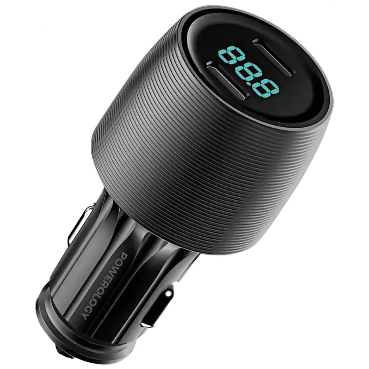 Автомобильное зарядное устройство Powerology Velox 66W USB-C + USB-C