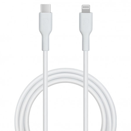 Powerology Кабель-переходник с USB-C на Lightning Cable 1.2М Белый