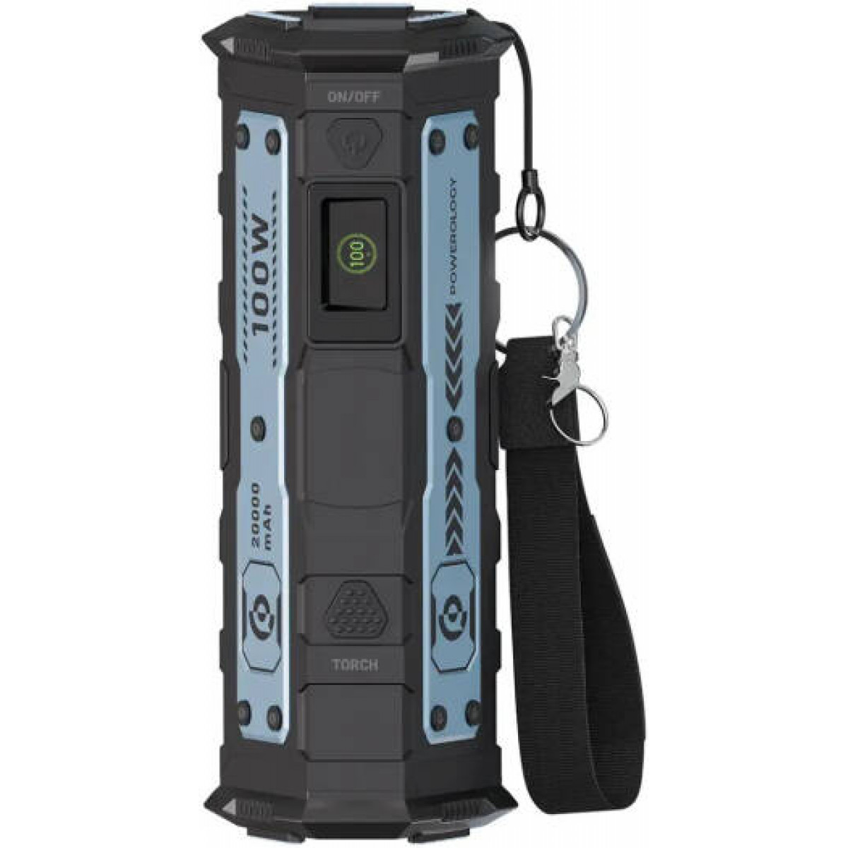 Внешний аккумулятор Powerology TorchPower, 20000 мАч, со встроенным фонариком