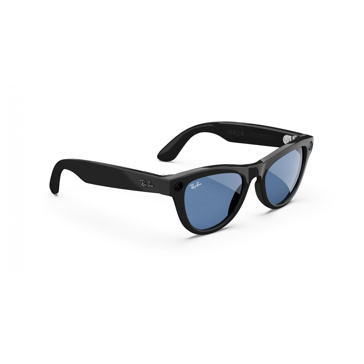Ray-Ban Meta Skyler Глянцевый черный с лазурно-голубой линзой