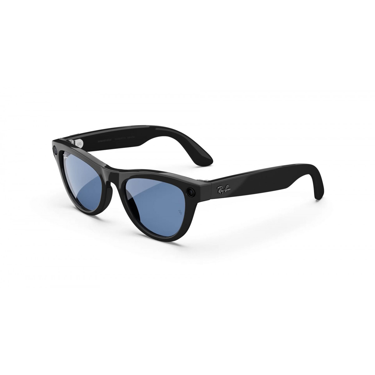 Ray-Ban Meta Skyler Глянцевый черный с лазурно-голубой линзой