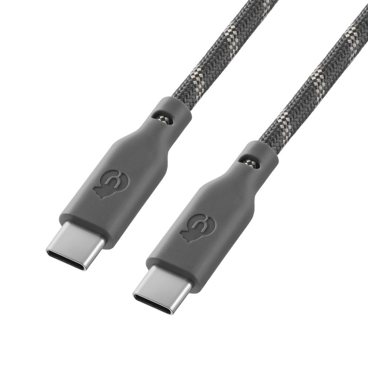 uBear Trend Кабель-переходник с USB-C на USB-C 1,2м 60Вт, Серо-бежевый
