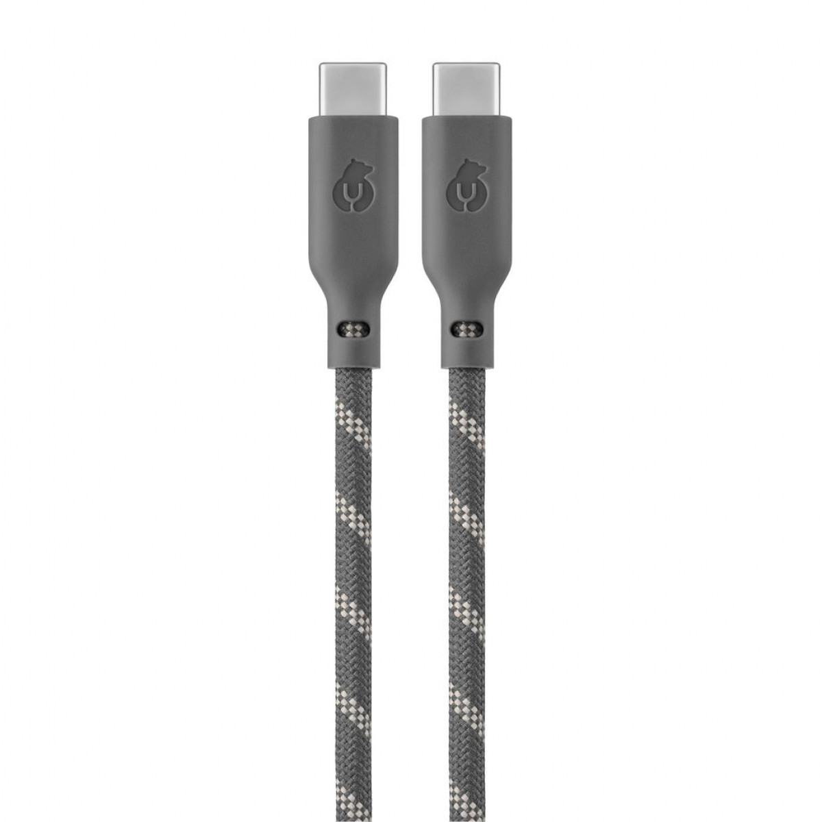 uBear Trend Кабель-переходник с USB-C на USB-C 1,2м 60Вт, Серо-бежевый