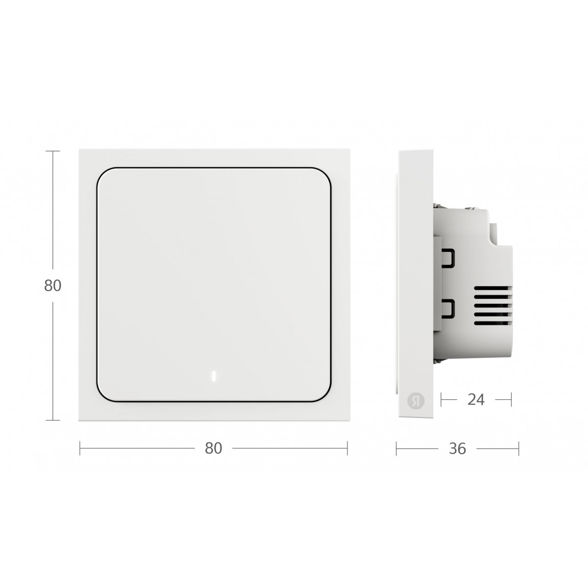 Умный выключатель Яндекс, 1 клавиша, Zigbee, работает с Алисой