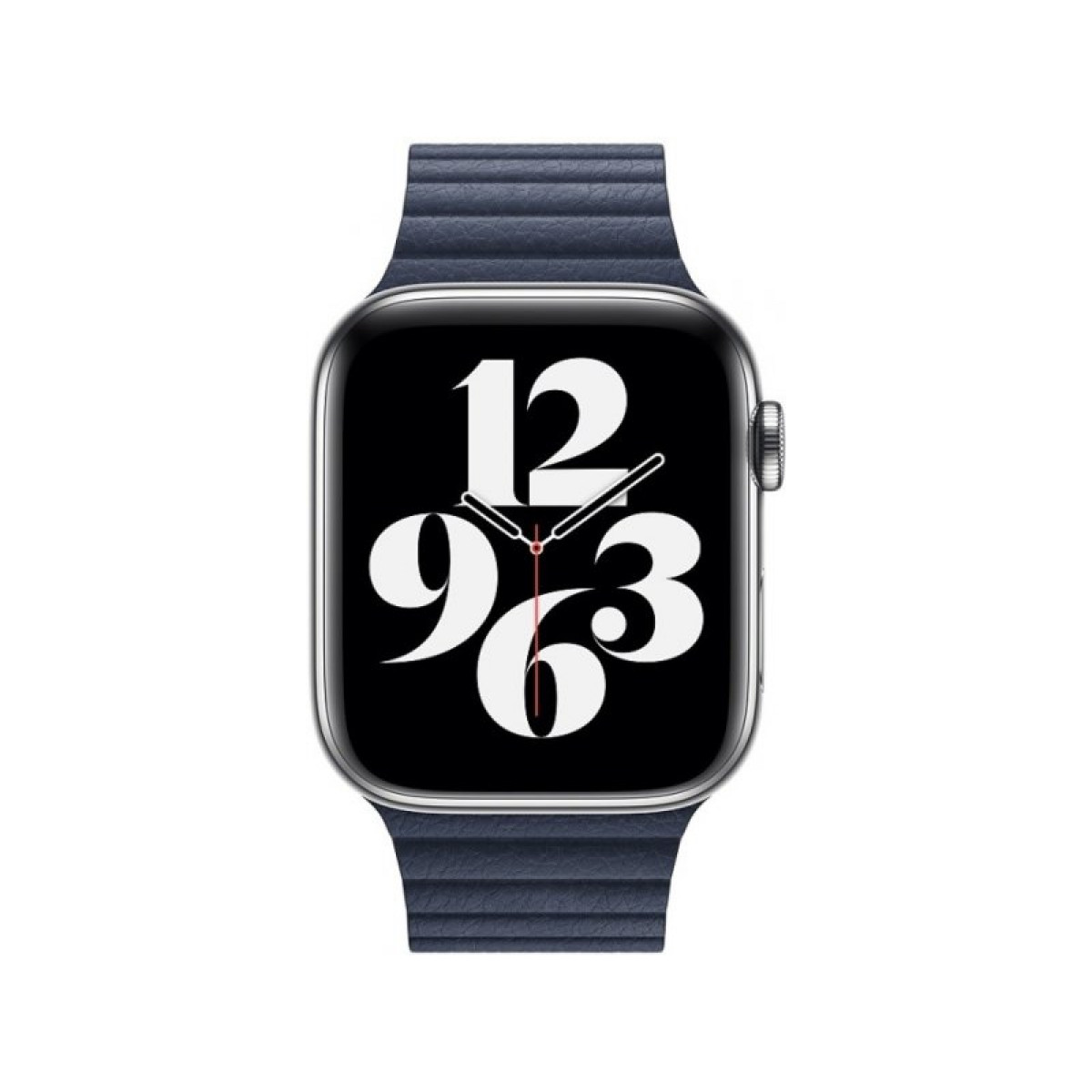 Ремешок Apple Watch 44мм, кожаный, размер L, Синий