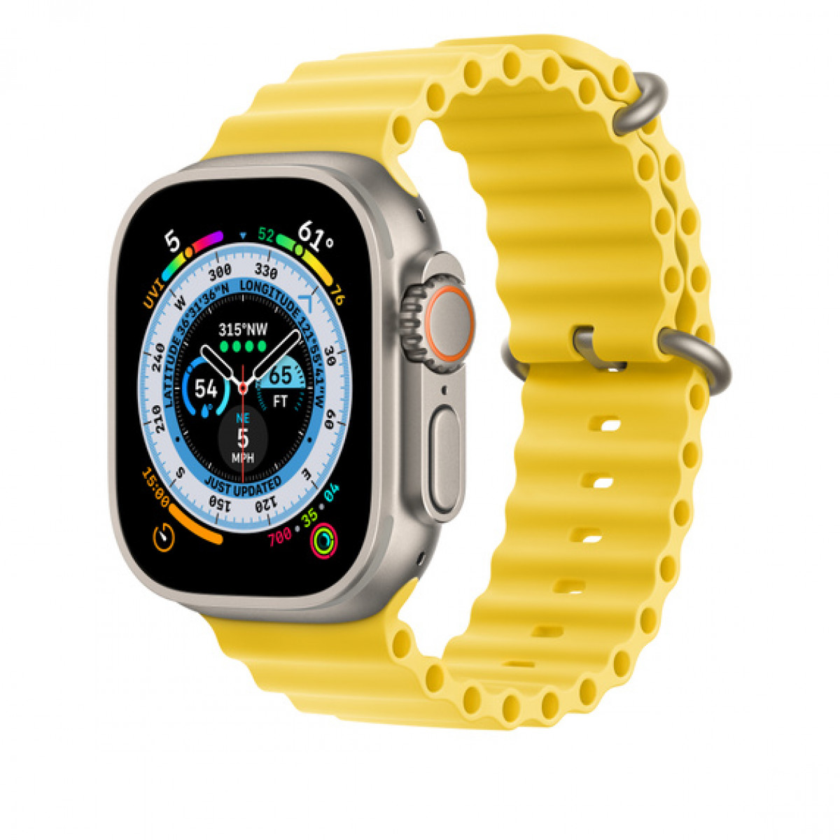 Спортивный ремешок Ocean Band для Apple Watch Ultra, размер XL, Желтый