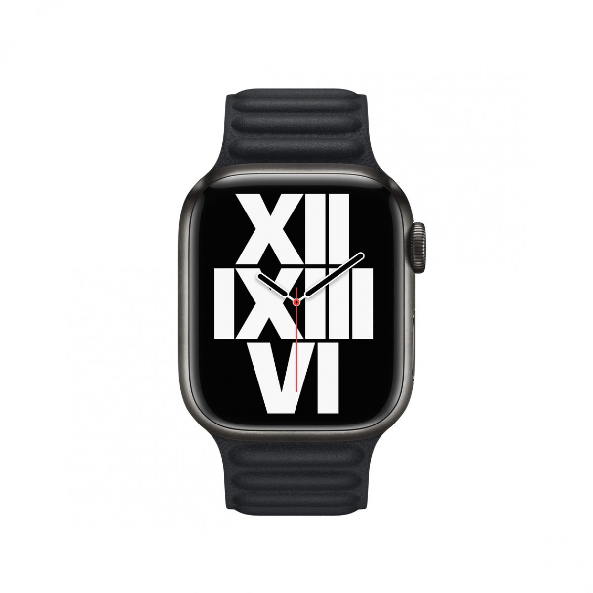 Кожаный ремешок Apple Watch Leather Link 41 мм, размер M/L, цвета «темная ночь»