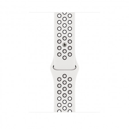Спортивный ремешок Nike для Apple Watch 45 мм, Summit белого/черного цвета
