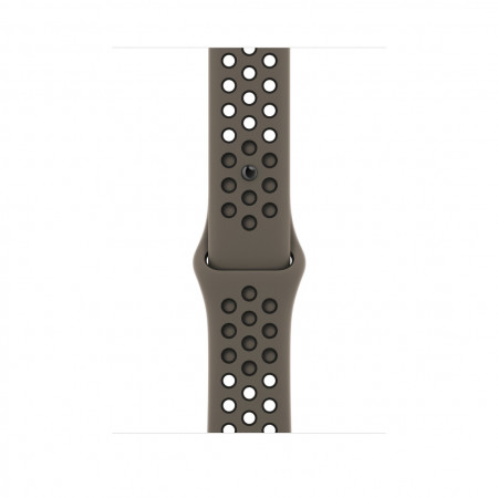 Спортивный ремешок Nike для Apple Watch 41 мм, цвета «cерая олива/черный» 