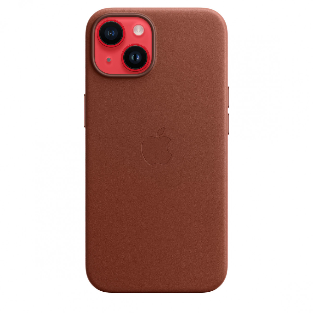 Чехол APPLE Leather Case с поддержкой MagSafe для iPhone 14 Коричневый